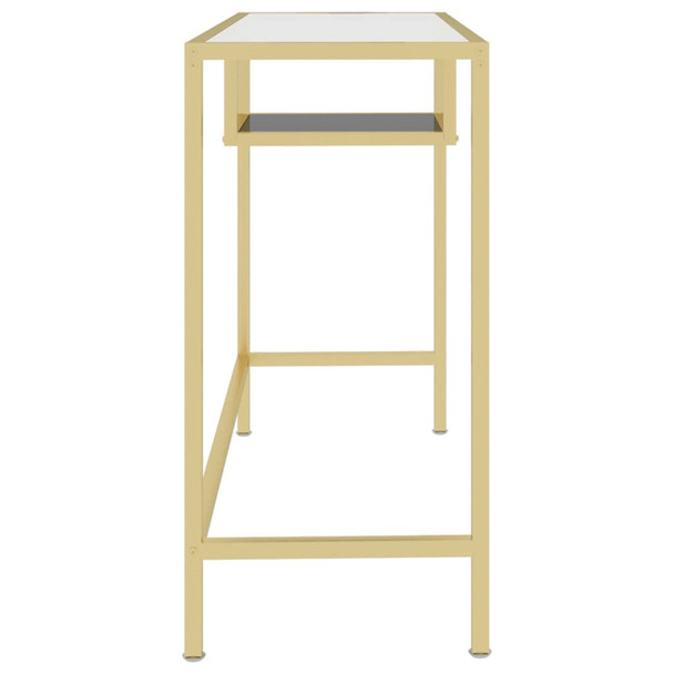 Stol za računalo prozirni 100 x 36 x 74 cm od kaljenog stakla 331626