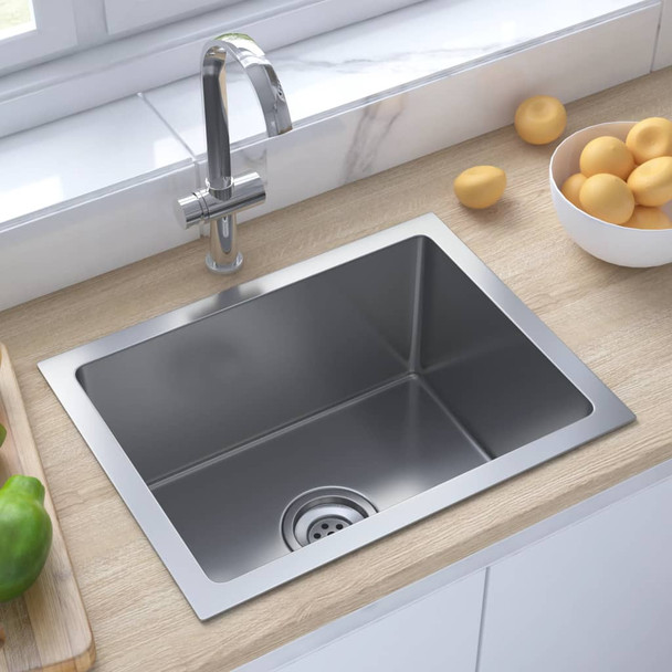 Ručno rađeni kuhinjski sudoper od nehrđajućeg čelika 51506