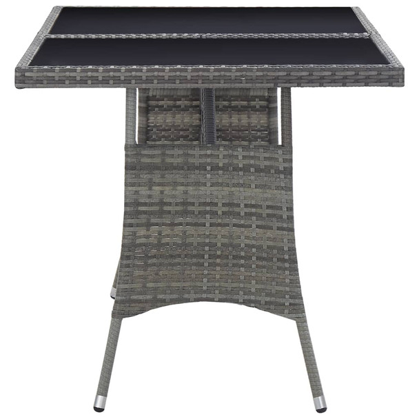 Vrtni stol sivi 140 x 80 x 74 cm od poliratana 46414