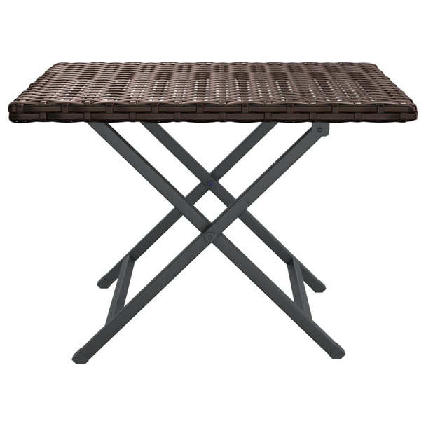 Sklopivi stol smeđi 45 x 35 x 32 cm od poliratana 362250