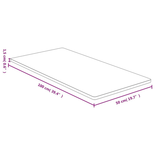 Stolna ploča 50x100x1,5 cm od bambusa 352711