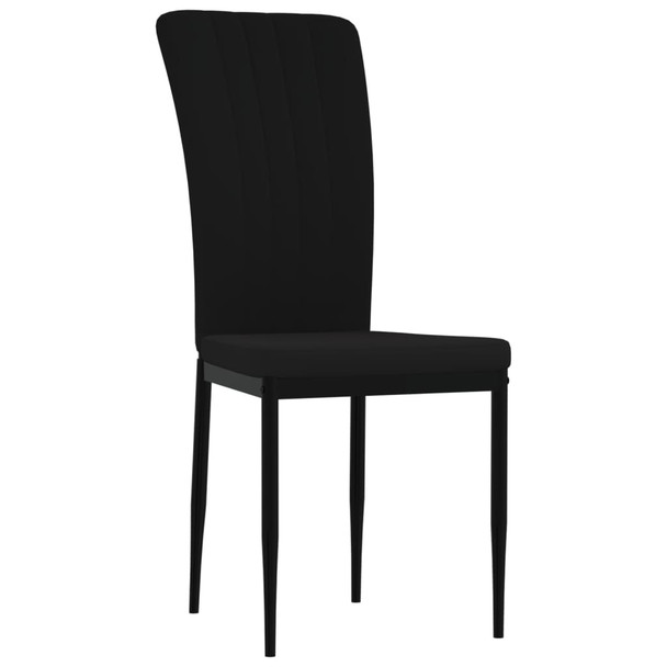 Blagovaonske stolice 2 kom crne baršunaste 326099