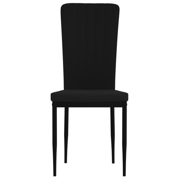 Blagovaonske stolice 2 kom crne baršunaste 326099