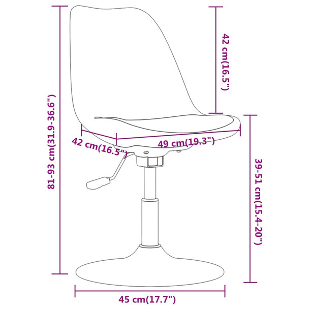 Okretne blagovaonske stolice 2 kom smeđe od tkanine 338322