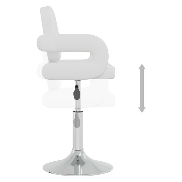 Okretne blagovaonske stolice od umjetne kože 6 kom bijele 3089116