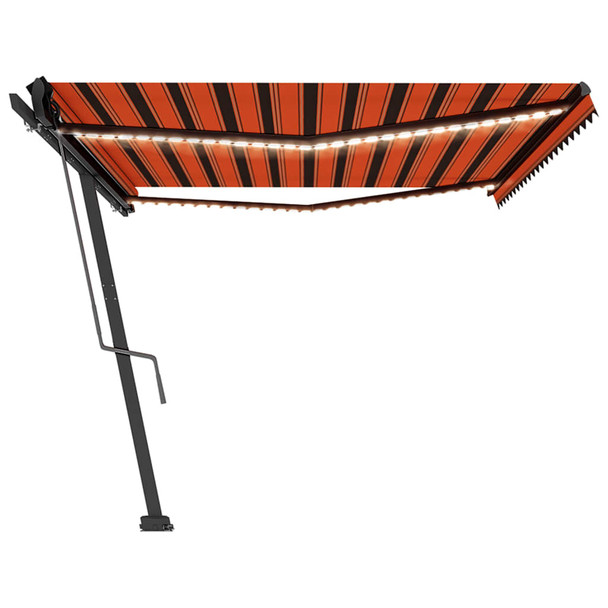 Automatska tenda sa senzorom LED 500 x 350 cm narančasto-smeđa 3069875