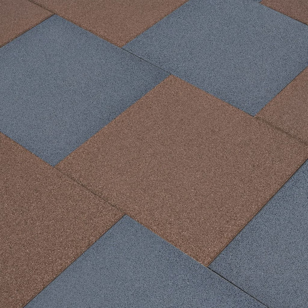 Ploče za zaštitu od pada 6 kom gumene 50 x 50 x 3 cm sive 93439