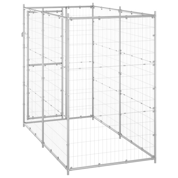 Vanjski kavez za pse od pocinčanog čelika 110 x 220 x 180 cm 150801