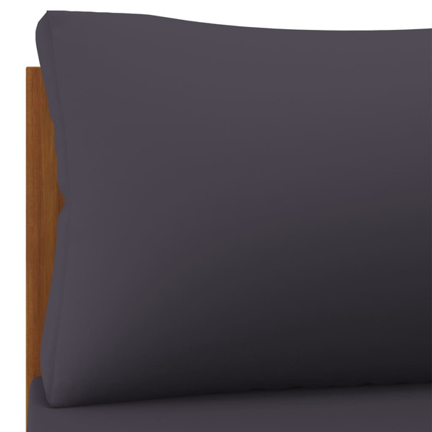 Modularna kutna sofa s tamnosivim jastucima bagremovo drvo 316286