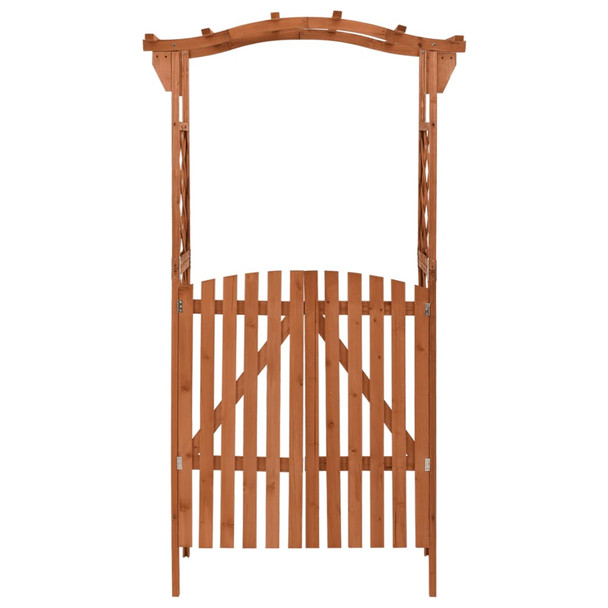 Pergola s vratima 116 x 40 x 204 cm od masivne jelovine 316389