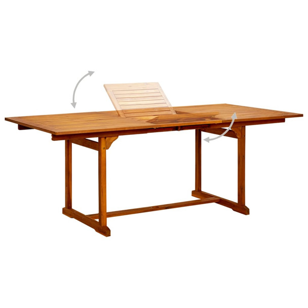 Vrtni blagovaonski stol (150 - 200)x100x75 cm od drva bagrema 316564