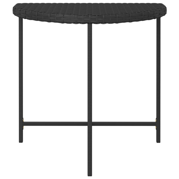 Vrtni stol crni 80 x 50 x 75 cm od poliratana 316654