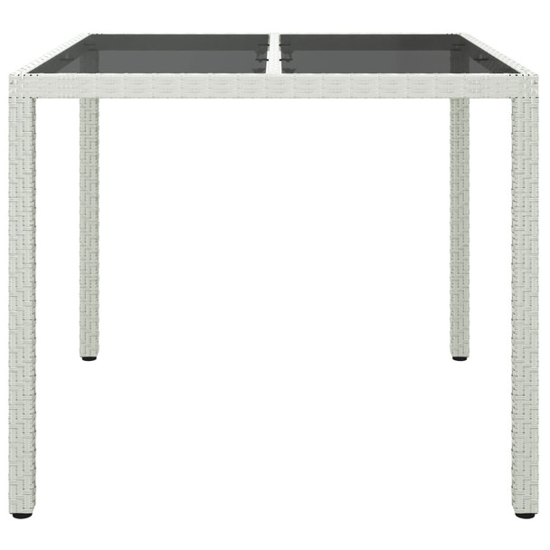 Vrtni stol 90x90x75 cm od kaljenog stakla i poliratana bijeli 316702