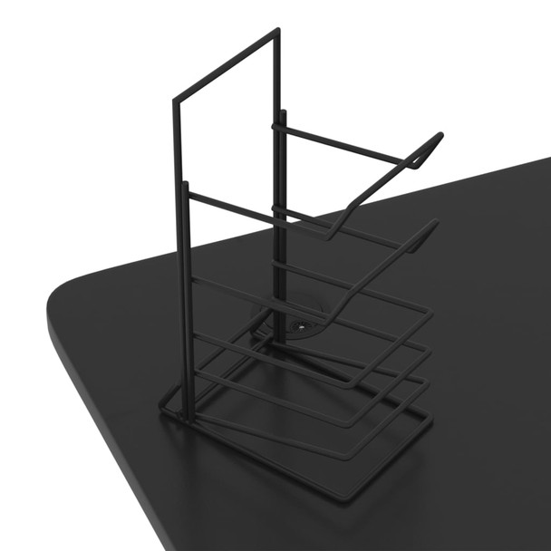 Igraći stol LED u obliku slova Z crni 110 x 60 x 75 cm 325420