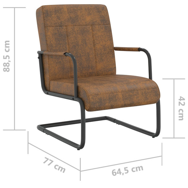Konzolna stolica smeđa od tkanine 325798