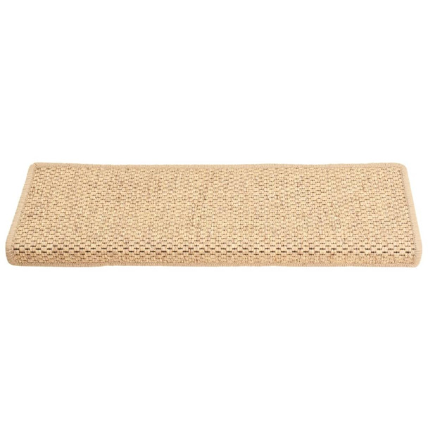 Samoljepljivi otirači za stepenice 15 kom 65x21x4 cm svjetlobež 326892