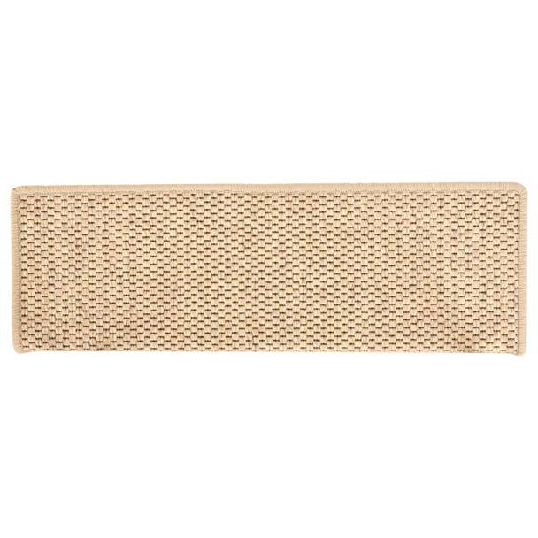 Samoljepljivi otirači za stepenice 15 kom 65x21x4 cm svjetlobež 326892
