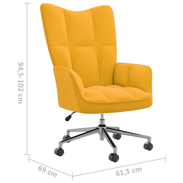 Stolica za opuštanje boja senfa baršunasta 328168
