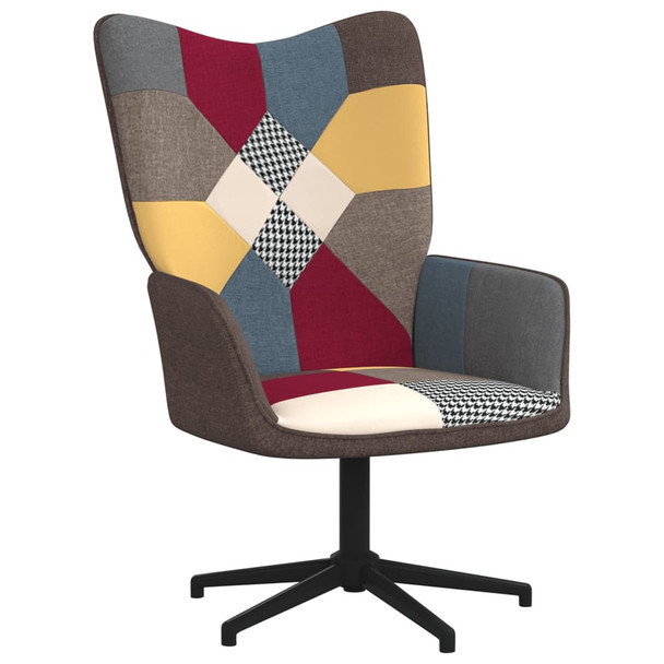 Stolica za opuštanje s osloncem za noge patchwork od tkanine 328188