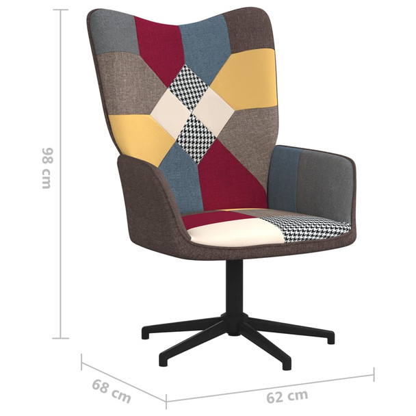 Stolica za opuštanje s osloncem za noge patchwork od tkanine 328188