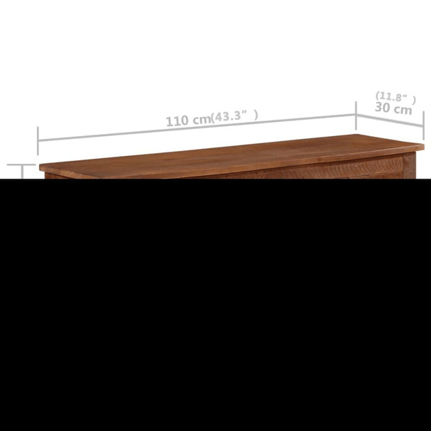 Kutija za pohranu 110 x 30 x 40 cm od masivnog drva manga 328310