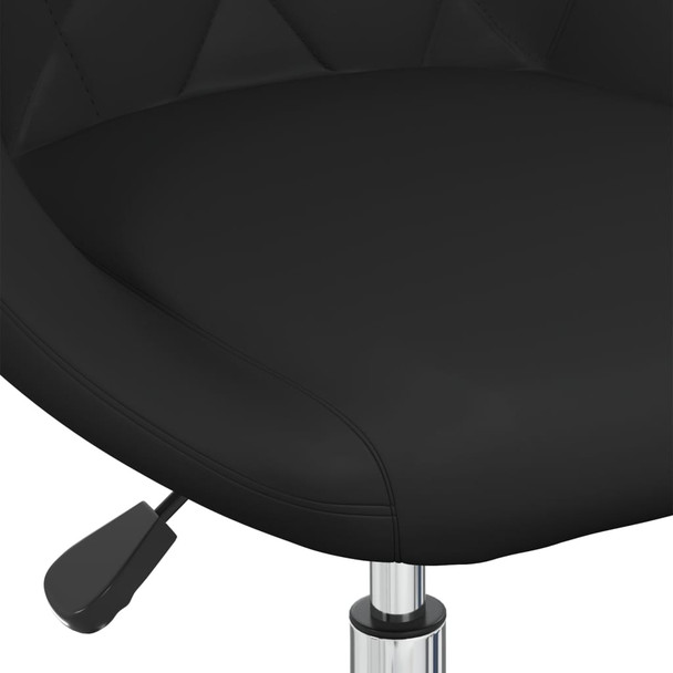 Okretne blagovaonske stolice od umjetne kože 2 kom crne 335200