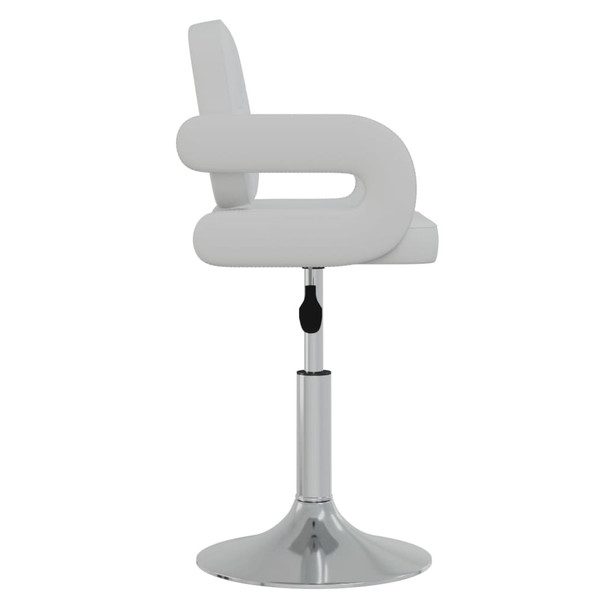 Okretne blagovaonske stolice od umjetne kože 2 kom bijele 335557