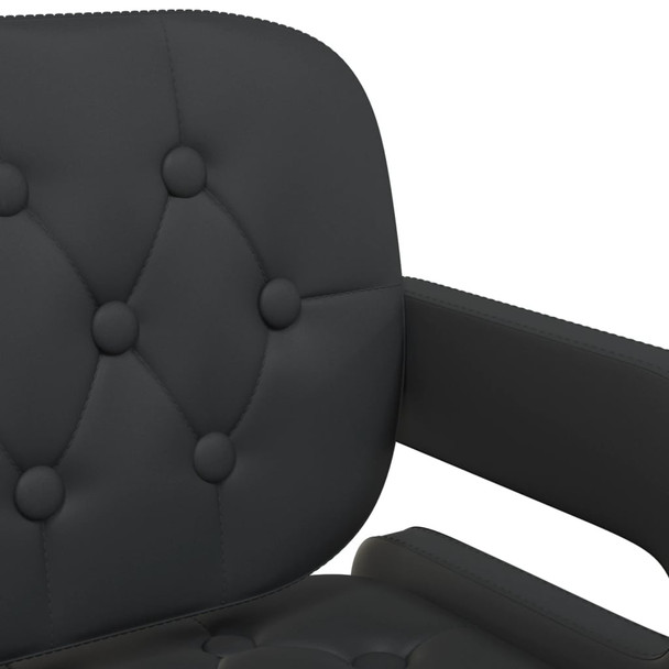 Okretne blagovaonske stolice od umjetne kože 2 kom crne 335558