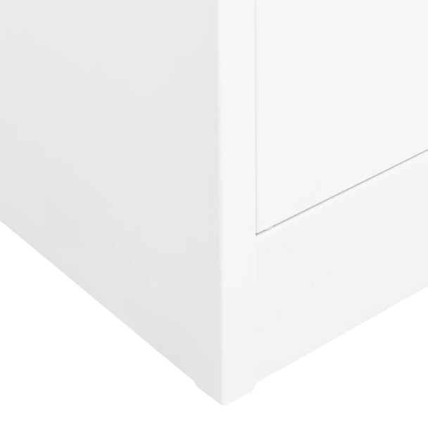 Uredski ormarić bijeli 90 x 40 x 180 cm čelični 335946