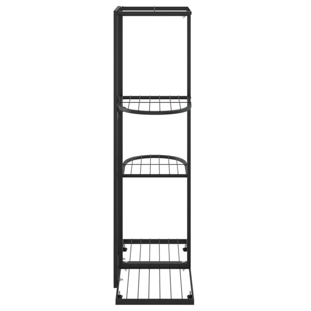 Stalak za cvijeće s 4 razine 43 x 22 x 76 cm crni metalni 336108