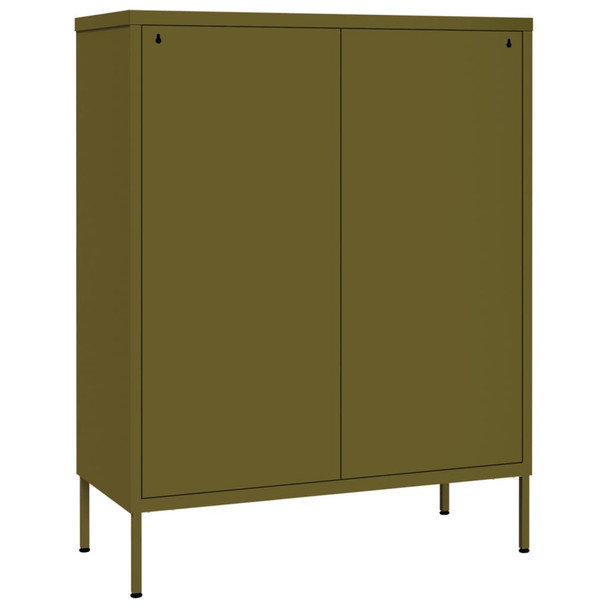 Ladičar maslinasto zeleni 80 x 35 x 101,5 cm čelični 336144