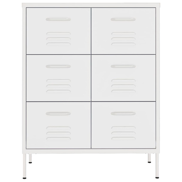 Ladičar bijeli 80 x 35 x 101,5 cm čelični 336152
