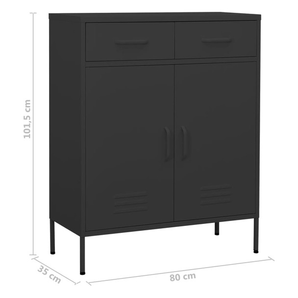 Ormarić za pohranu antracit 80 x 35 x 101,5 cm čelični 336159