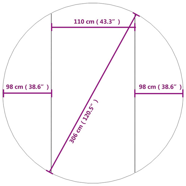 Platno za tlo ispod bazena svjetlosivo Ø 306 cm poliesterska 94216