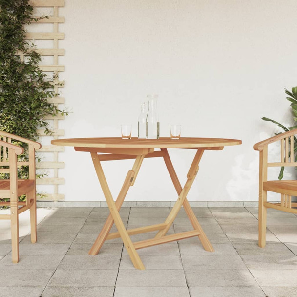 Sklopivi vrtni stol Ø 120 x 75 cm od masivne tikovine 362618