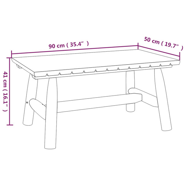 Stolić za kavu 90 x 50 x 41 cm od masivnog drva smreke 363353