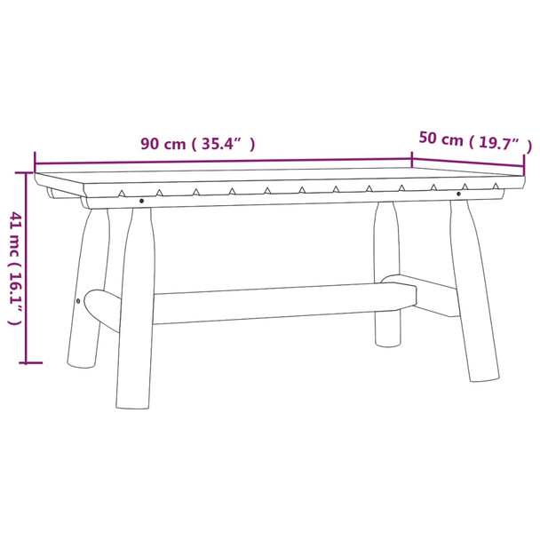 Stolić za kavu 90 x 50 x 41 cm od masivnog drva smreke 363354