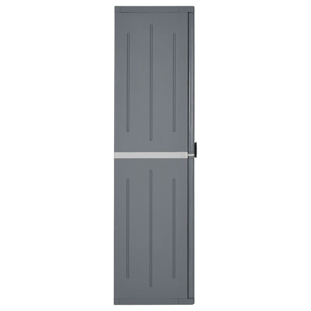 Vrtni ormarić za pohranu sivi 65 x 45 x 172 cm PP ratan 364063