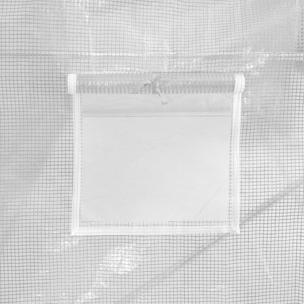 Staklenik s čeličnim okvirom bijeli 8 m² 4 x 2 x 2 m 364083