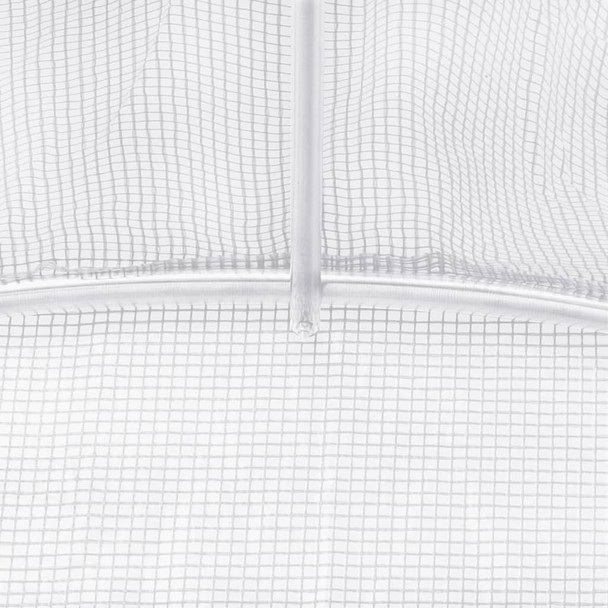 Staklenik s čeličnim okvirom bijeli 8 m² 4 x 2 x 2 m 364083