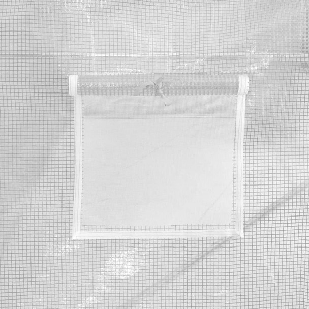 Staklenik s čeličnim okvirom bijeli 10 m² 5 x 2 x 2,3 m 364087