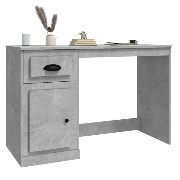 Radni stol s ladicom siva boja betona 115 x 50 x 75 cm drveni 816476