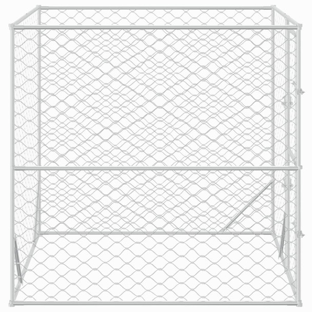 Vanjski kavez za pse srebrni 2 x 2 x 2 m od pocinčanog čelika 153674