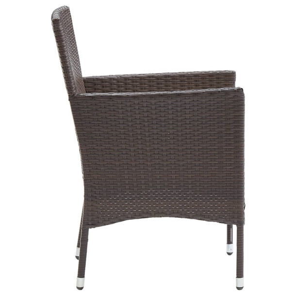 3-dijelni vrtni blagovaonski set smeđi 3072448