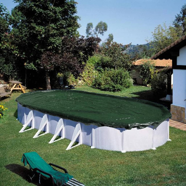 Summer Fun zimski pokrivač za bazen ovalni 800 cm PVC zeleni 426464