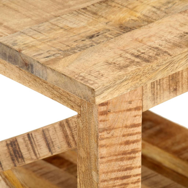 Bočni stolić s kotačima 40 x 40 x 42 cm od grubog drva manga 320936