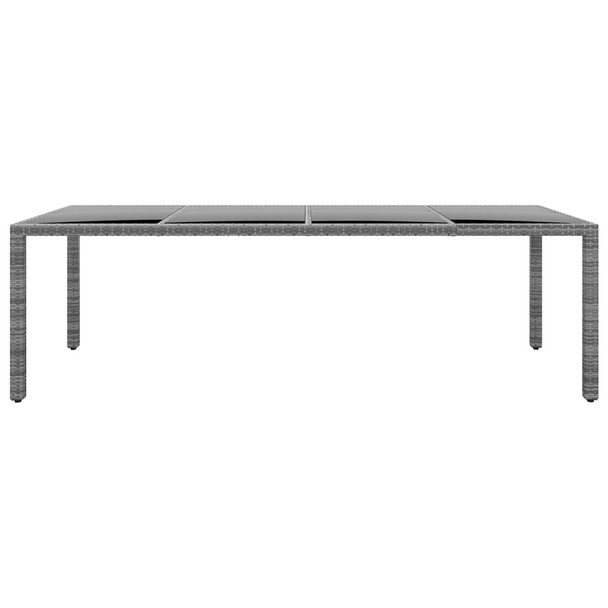 Vrtni stol 250x100x75 cm od kaljenog stakla i poliratana sivi 310593