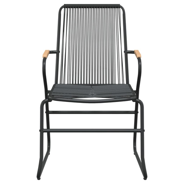 Vrtne stolice 2 kom crne 58 x 59 x 85,5 cm od PVC ratana 312173
