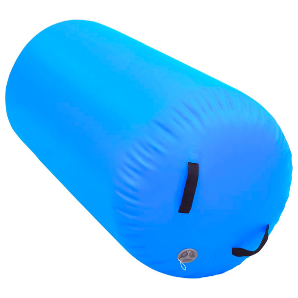 Gimnastički valjak na napuhavanje s crpkom 120x90 cm PVC plavi 92720