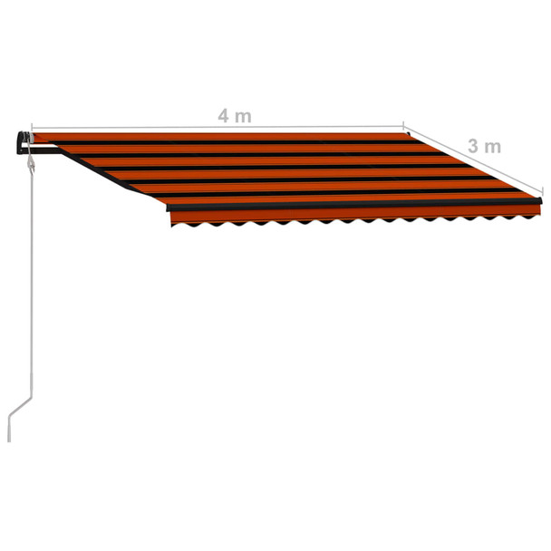 Tenda na automatsko uvlačenje 400 x 300 cm narančasto-smeđa 3055265